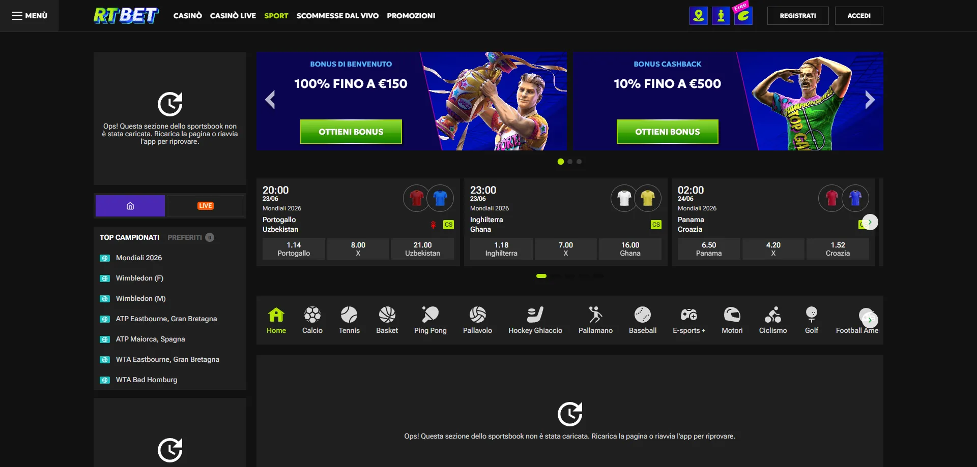 RTbet depositi e prelievi metodi di pagamento sicuri e veloci